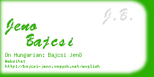jeno bajcsi business card